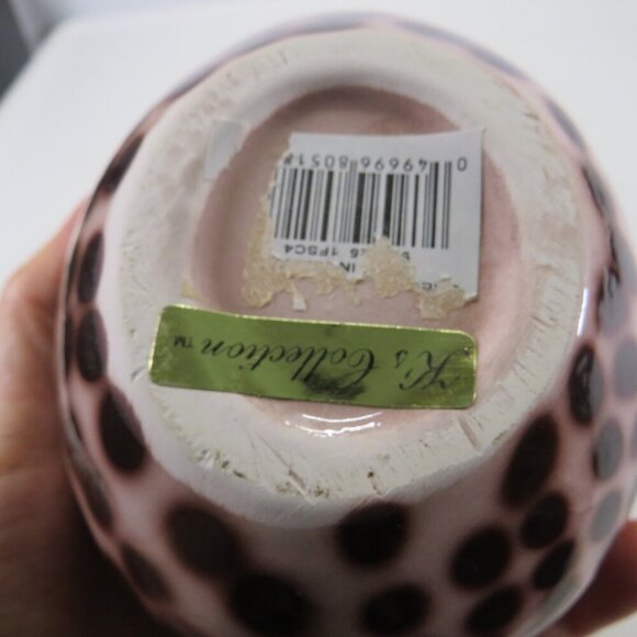 Ceramic Sea Shell Dish - Planter Cowrie Shell Brown Spotted - Picture 13 of 14